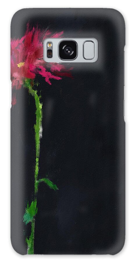 Flower Galaxy Case featuring the painting Triumphant Flower 3- Art by Linda Woods by Linda Woods