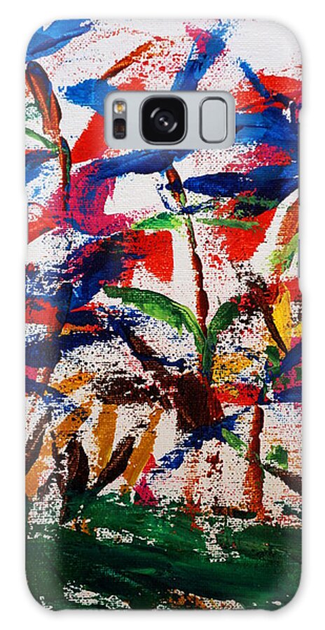 Acrylic Galaxy Case featuring the painting Tropical Paradise by Brent Knippel
