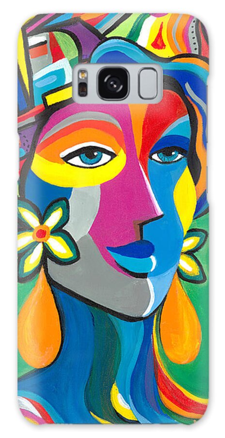 Woman Galaxy Case featuring the painting True Colors by Kelly Simpson Hagen