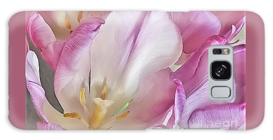Macro Galaxy Case featuring the photograph Tulip Macro by Diann Fisher