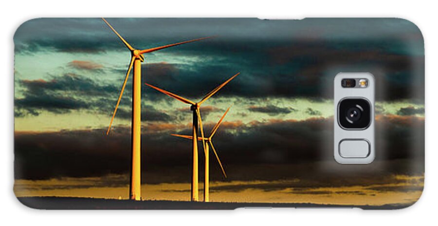 Turbines Galaxy Case featuring the photograph Turbines turn in the Sunset by Max Blinkhorn