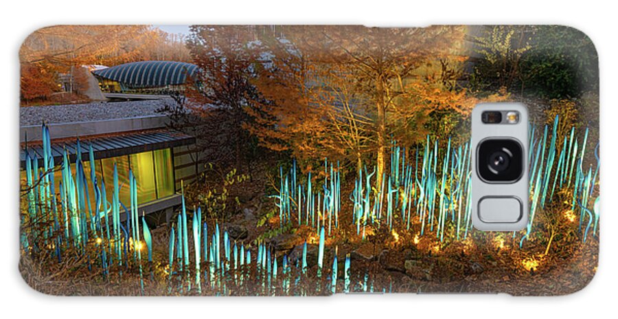 America Galaxy Case featuring the photograph Turquoise Reeds and Crystal Bridges Autumn Landscape by Gregory Ballos