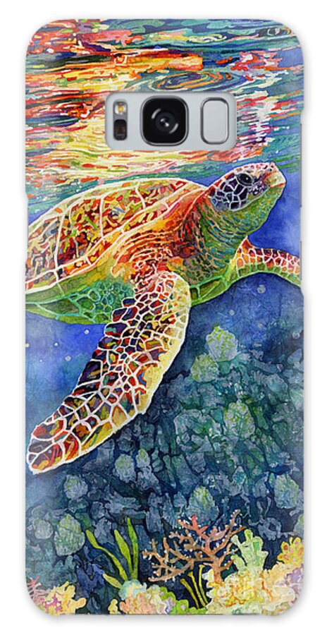 Turtle Galaxy Case featuring the painting Turtle Reflections by Hailey E Herrera