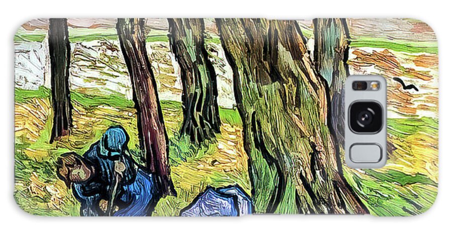 Two Galaxy Case featuring the painting Two Diggers Among Trees by Vincent Van Gogh 1889 by Vincent Van Gogh