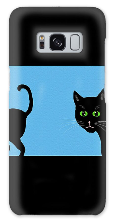 Cat Galaxy Case featuring the digital art Two halves of a whole by Elaine Hayward