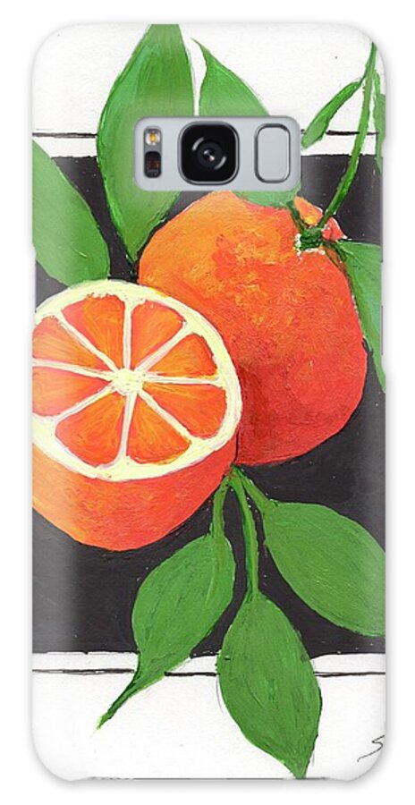  Galaxy Case featuring the painting Two Oranges by Suzzanna Frank