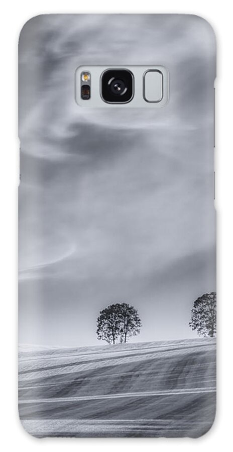 Agriculture Galaxy Case featuring the photograph Two Trees on a Hillside by Don Schwartz