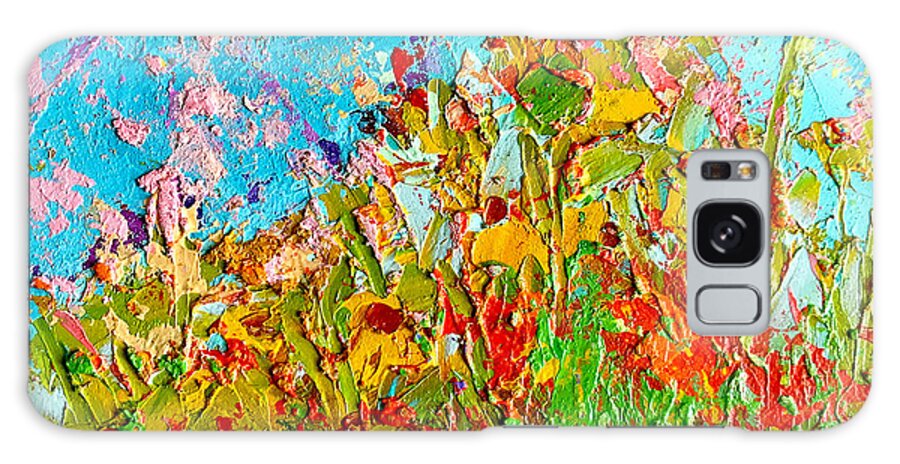 Impressionism Galaxy Case featuring the painting Unbound - Colorful Impressionistic Wildflower Field by Patricia Awapara