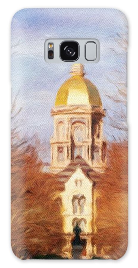 Notre Dame Galaxy Case featuring the photograph University of Notre Dame in Autumn by Diane Lindon Coy
