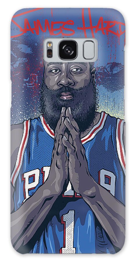 Harden Galaxy Case featuring the drawing UNO by Miggs The Artist