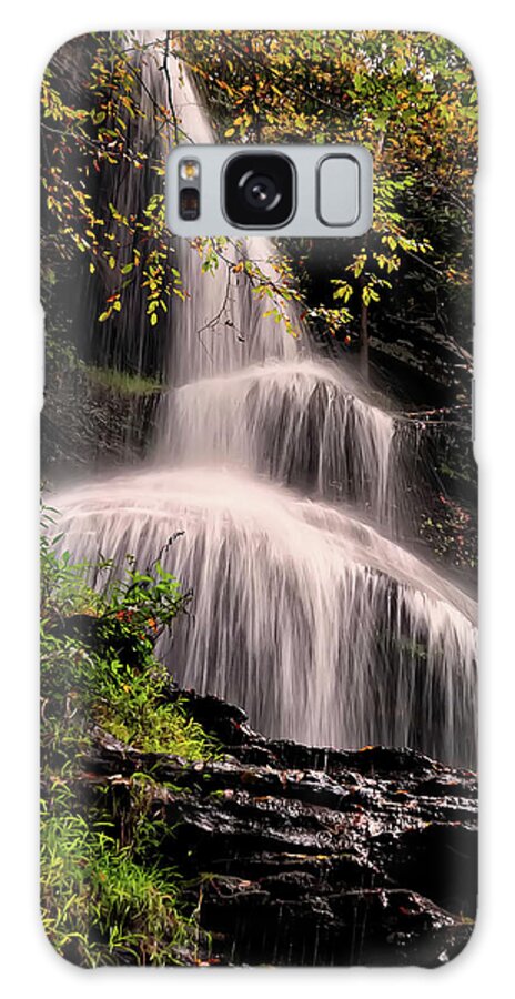 Waterfall Galaxy Case featuring the photograph upper portion of Cathedral Falls by Flees Photos