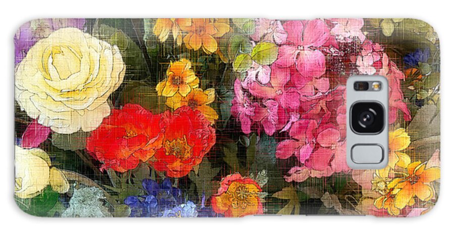 Flower Galaxy Case featuring the photograph Bridal Suite Summer Floral Arrangement by Diane Lindon Coy