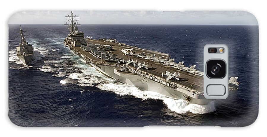 Ship Galaxy Case featuring the photograph USS Ronald Reagan by Spike Call