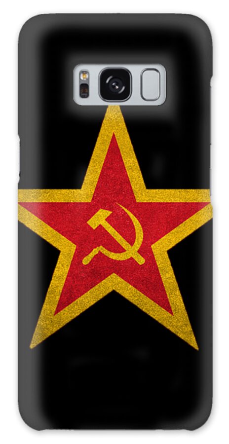 Sign Galaxy Case featuring the painting USSR Cold War Soviet Union Flag Communist Star Communism Russia by Tony Rubino