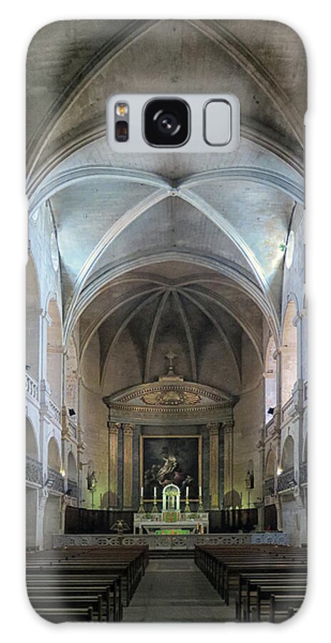 Uzes Cathedral Galaxy Case featuring the photograph Uzes Cathedral Interior by Dave Mills