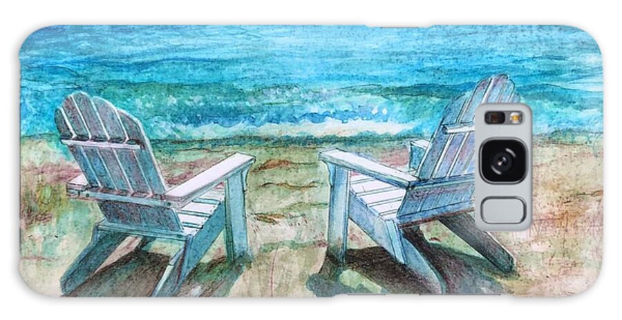 Beaches Galaxy Case featuring the painting Vacancy for Two by Deb Stroh-Larson