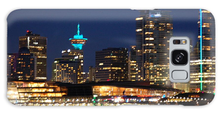 Vancouver Galaxy Case featuring the photograph Vancouver at night by James Cousineau