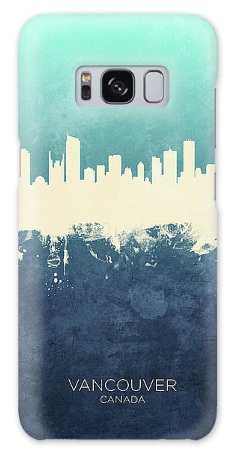 Vancouver Galaxy Case featuring the digital art Vancouver Canada Skyline #73 by Michael Tompsett