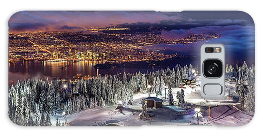 Vancouver Galaxy Case featuring the photograph Vancouver City panorama from Grouse Mountain by Pierre Leclerc Photography