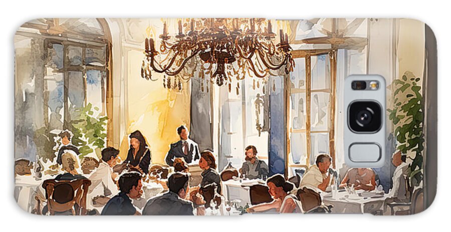 Venetian Dining Room Galaxy Case featuring the painting Venetian Dining Room at the Arlington Hotel in Hot Springs, Arkansas by Lourry Legarde