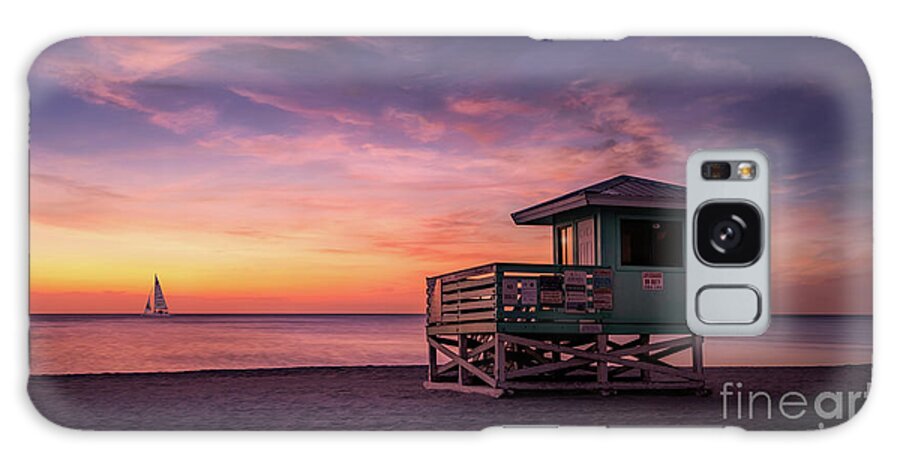 Gulf Of Mexico Galaxy Case featuring the photograph Venice Beach Lifeguard Stand, Florida by Liesl Walsh
