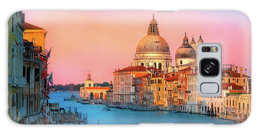 Sunset Galaxy Case featuring the photograph Venice sunset on Canal Grande by The P