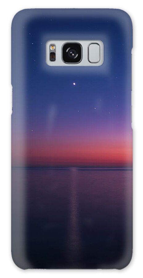 Dusk Galaxy Case featuring the photograph Venus's reflection over the sea at dusk by Mirko Chessari