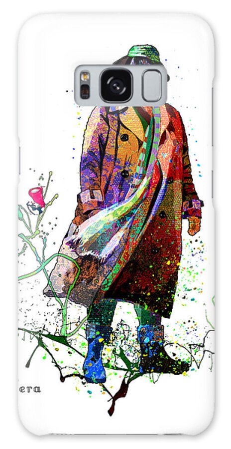 Watercolour Galaxy Case featuring the mixed media Vera Stanhope by Miki De Goodaboom