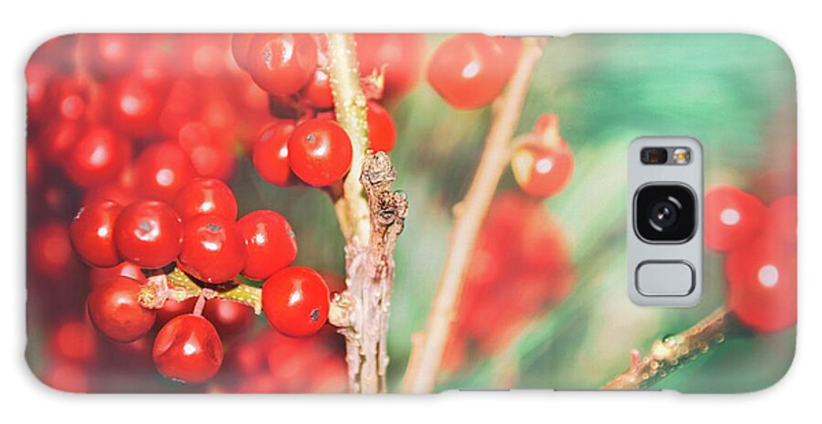 Berries Galaxy Case featuring the photograph Very Berry Red by Carol Japp