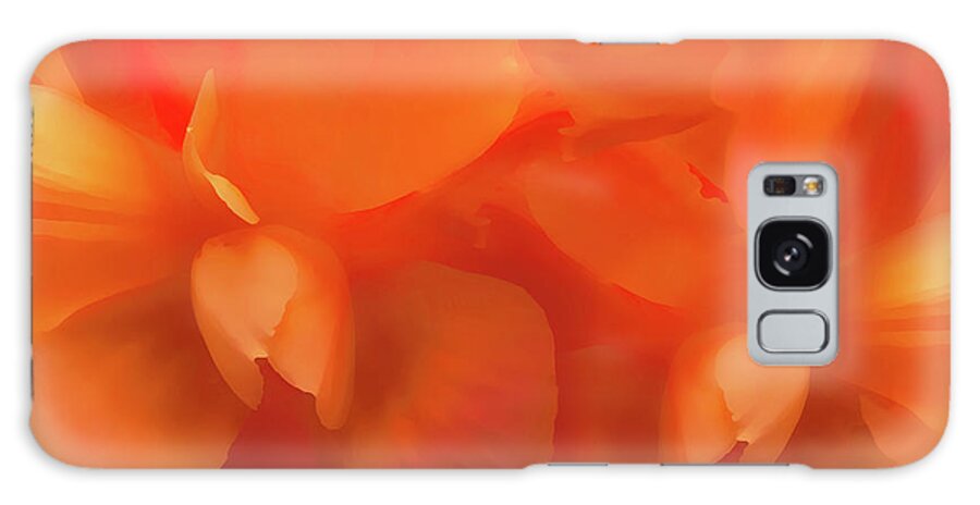 Begonia Galaxy Case featuring the photograph Vibrant Orange Begonia Flowers by Jennie Marie Schell