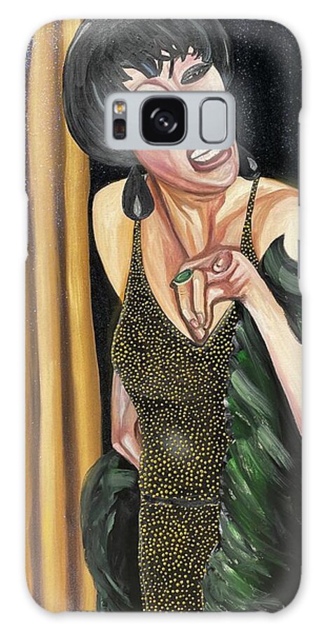 Transgender Galaxy Case featuring the painting Vicki Marlane and her Boa by Kelsey Kolberg