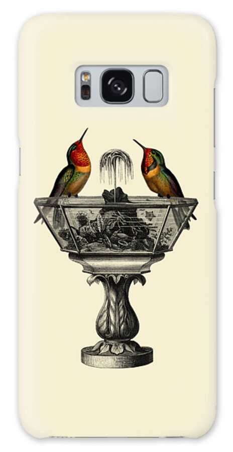 Hummingbird Galaxy Case featuring the digital art Victorian hummingbirds by Madame Memento