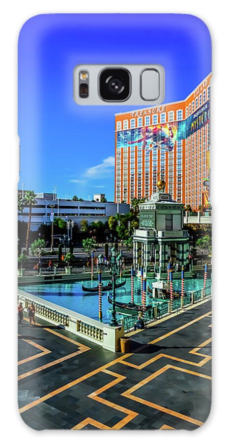  Galaxy Case featuring the photograph View From The Venetian to Treasure Island by Rodney Lee Williams