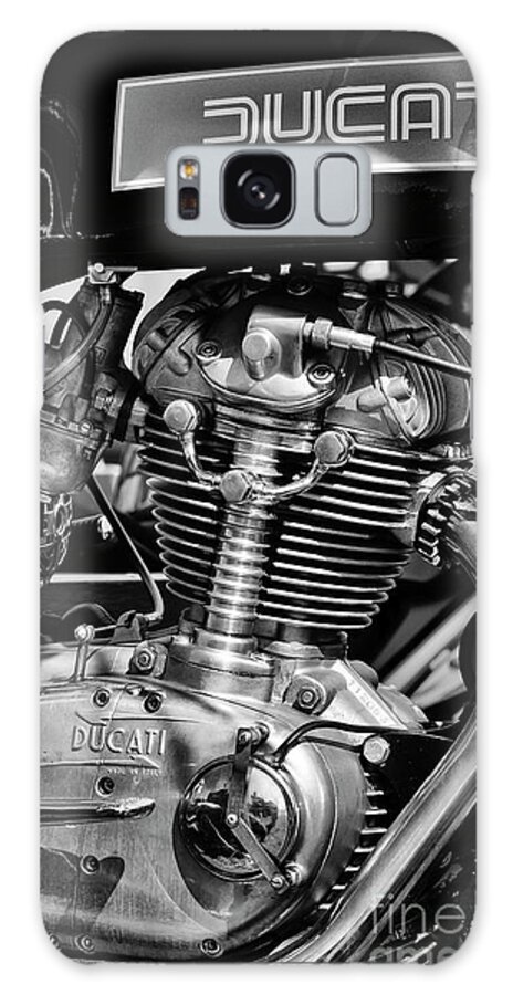 Ducati Galaxy Case featuring the photograph Vintage Ducati Desmo 250cc Monochrome by Tim Gainey