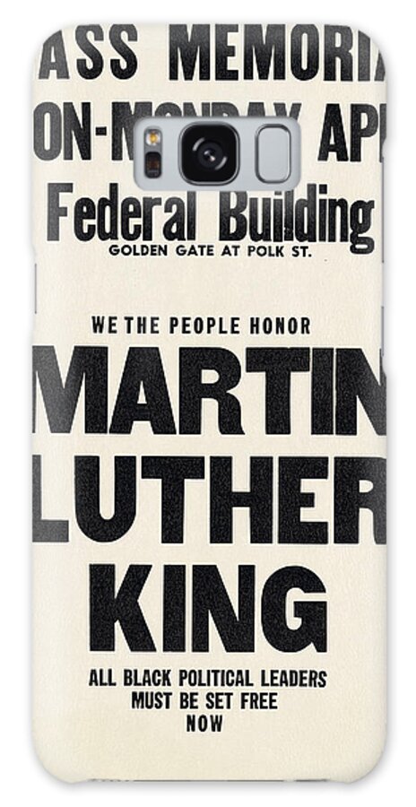 Vintage Galaxy Case featuring the photograph Vintage Martin Luther KIng Sign by David Hinds