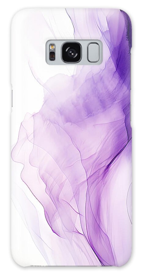 Purple Galaxy Case featuring the painting Violet Abstract Art by Lourry Legarde
