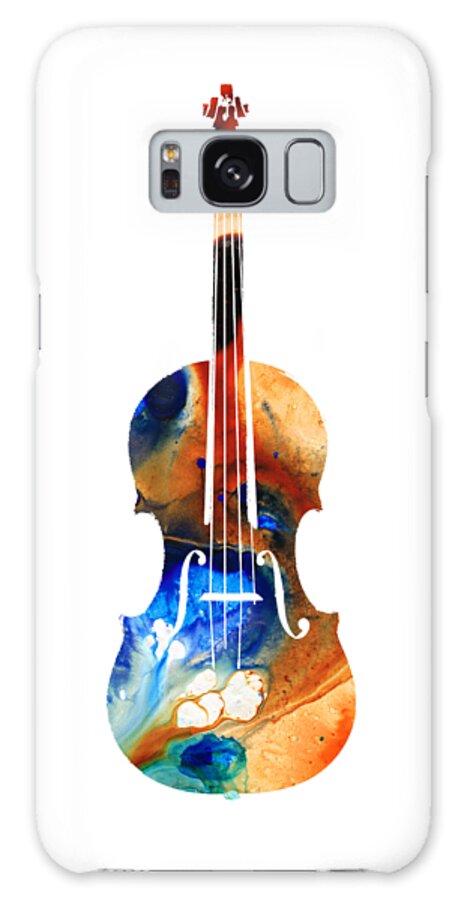 Violin Galaxy Case featuring the painting Violin Art by Sharon Cummings by Sharon Cummings