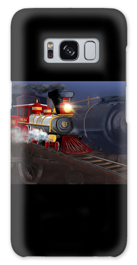 V&t Galaxy Case featuring the digital art Virginia and Truckee Railroad Reno No 11 Rises from the Ashes by Doug Gist