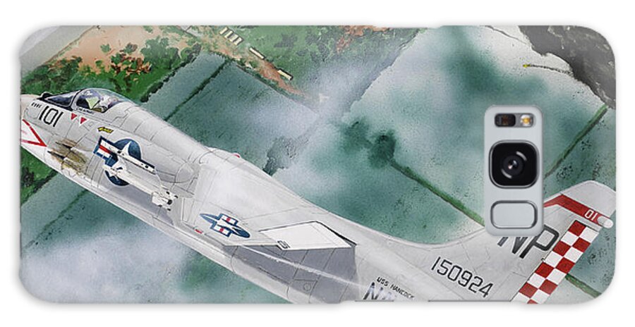 Aviation Galaxy Case featuring the painting Vought F-8 Crusader by Steve Ferguson