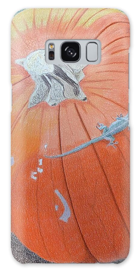 Pumpkin Galaxy Case featuring the drawing Waiting on Cinderella by Colette Lee