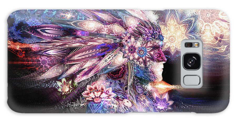 Sacred Art Galaxy Case featuring the digital art Wakan Tanka by Alex Ruiz