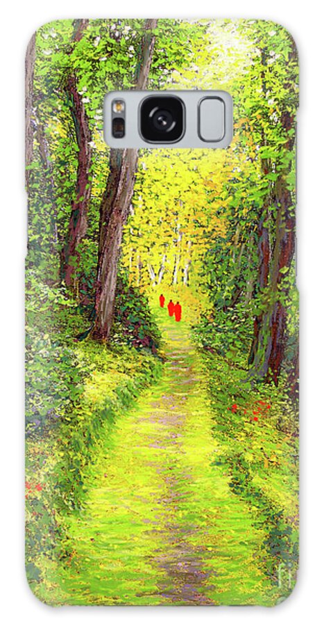 Meditation Galaxy Case featuring the painting Walking Meditation by Jane Small