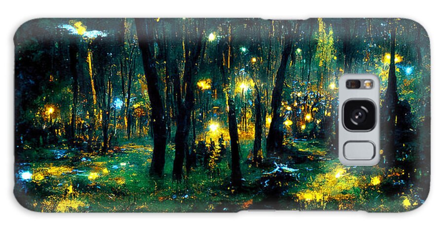 Fairy Galaxy Case featuring the painting Walking through the fairy forest, 05 by AM FineArtPrints