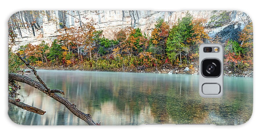 Roark Bluff Galaxy Case featuring the photograph Warm Autumn Colors And Cool Morning Waters Along Roark Bluff by Gregory Ballos
