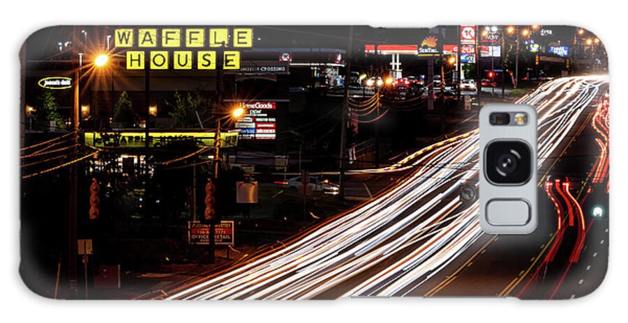 Augusta Galaxy Case featuring the photograph Washington Road Augusta GA Light Trails by Sanjeev Singhal