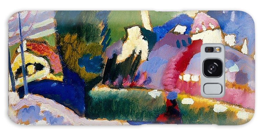  Galaxy Case featuring the painting Wassily Kandinsky - Winter Landscape with Church by Les Classics