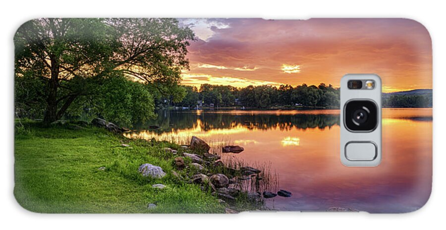 Maine Galaxy Case featuring the photograph Wassookeag Lake Sunrise 34a3802 by Greg Hartford
