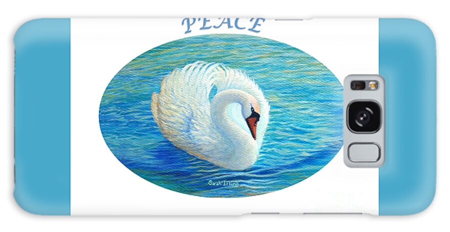 Water Galaxy Case featuring the painting Water Dance Oval - Peace by Sarah Irland