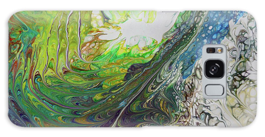 Ocean Galaxy Case featuring the painting Wave Action by Jo Smoley