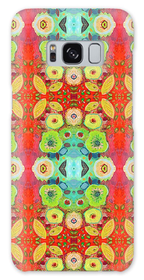 Digital Galaxy Case featuring the digital art We stand amongst the flowers by Jennifer Lommers